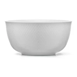Lyngby Porceln - Rhombe White Serving Bowl - 22 cm