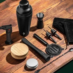 Lyxigt 2-i-1-bartenderkit för att tillaga frinks och röka whisky