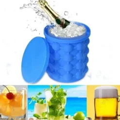 Ishink & Kylare-Magic Ice Cube Tray Fathink Fat Hållbar silikonishink Ishink Ice Cube Maker Blue@H4