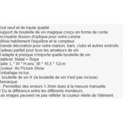 Magic Illusion Flytande Silverkedja Vinflaskhållare Stativställ Heminredning