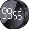 Magnetisk Digital KöksTimer - Stort LED-display, Nedräkning - Till Matlagning/Bakning/Klassrum (Svart)