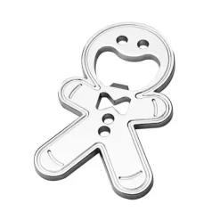 Magnetisk ölflasköppnare Söt pepparkakor i form av zinklegering platt flasköppnare för bartenderkylskåp