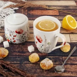 Serveringsfat & Skålar-Maki Porslin Sockerskål Sockerskål Sockerbehållare med lock