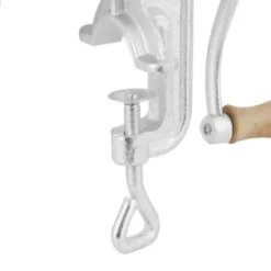 Matkvarnar-Manuell köttkvarn i gjutjärn, kraftfull med stålklämma, 1 skärblad, 2 plattor, 3 korvrör för nötfärs.