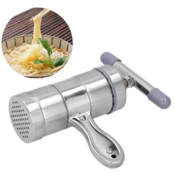 Pastamaskiner-Manuell nudelpress i rostfritt stål med pastapress och 5 formhuvuden för kök