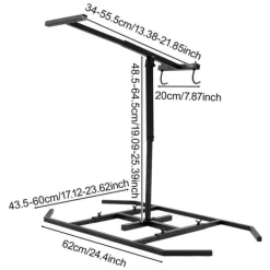 Tillbehör Till Avfallspressar-Manuell soppress - Avfallskomprimator - Höjdjusterbar 48,5–64,5 cm (3 nivåer) - Stål - Ugnshärdad lack - Svart