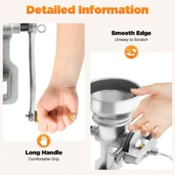 Matkvarnar-Manuell Spannmålskvarn - Handvevad Kornkvarn - För Vete Majs Nötter - Metall - För Hemmet - Silver