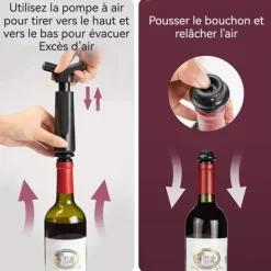 Manuell vinpumps TD® med 4 vinproppar vakuumpump för vin vakuumpump för vin för förvaring av rödvin