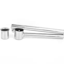 Vitlökspressar-Manuell vitlökspress i rostfritt stål Köttfärspress Hushållsredskap