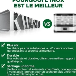 Torkugnar-Matberedare - Kwasyo - 6 Våningar - Rostfritt Stål - Timer 24H - Temperatur 30-90°C