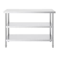 Matuppvärmare-Matberedningsbord i rostfritt stål, kommersiellt kök, arbetsbord 18