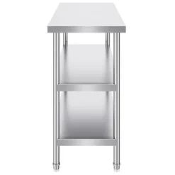 Matuppvärmare-Matberedningsbord i rostfritt stål, kommersiellt kök, arbetsbord 18