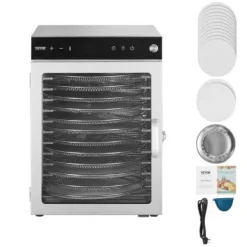 Matdehydrator, 12 brickor, 35,5x47,3x49,5 cm, rostfritt stål