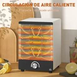 Torkugnar-Matdehydrator / Frukttork - 350 W - 7 brickor - Justerbar temperatur