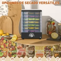 Torkugnar-Matdehydrator / Frukttork - 350 W - 7 brickor - Justerbar temperatur