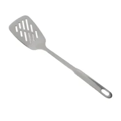 Stekspadar-Matlagningssked Rostsäker Smidigt 304 rostfritt stålspatel Halkbeständigt handtag Matlagningssked för hemköksstål (med hål)