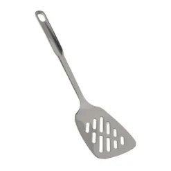 Stekspadar-Matlagningssked Rostsäker Smidigt 304 rostfritt stålspatel Halkbeständigt handtag Matlagningssked för hemköksstål (med hål)