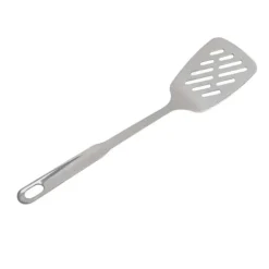 Stekspadar-Matlagningssked Rostsäker Smidigt 304 rostfritt stålspatel Halkbeständigt handtag Matlagningssked för hemköksstål (med hål)