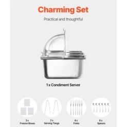 Ishink & Kylare-Matserveringsbehållare, 54,6x36,5x31 cm, rostfritt stål