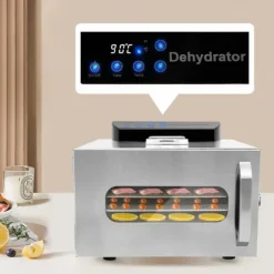 Torkugnar-Mattork, 400W, 6 brickor, Temperaturintervall 30-90℃, Timerinställning 30 min-24 tim, Rostfritt stål