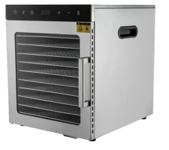 Mattorkare, 10 brickor, justerbar temperaturkontroll,Silver