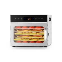 Mattorkarmaskin 6 Brickor, Rostfritt Stål 400W, Jerky Frukttorkning, Hög Effektivitet