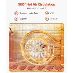 Mattorkarmaskin 6 Brickor, Rostfritt Stål 400W, Jerky Frukttorkning, Hög Effektivitet