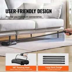 Mattsopmaskin, 7,87 tum sopbanor, manuell golvsopmaskin, 300 ml soptunna för hemmakontor, rengör damm och husdjurshår.