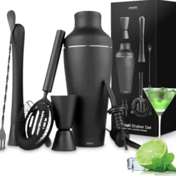 Verktygsset För Drinkar-Mattsvart bartenderset