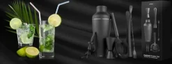 Verktygsset För Drinkar-Mattsvart bartenderset