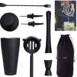 Verktygsset För Drinkar-Mattsvart bartenderset
