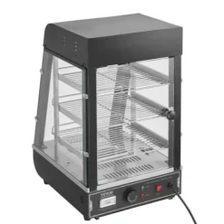 Matvarmhållare, 3-nivåer, 38,5x47x64 cm, rostfritt stål