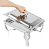 Matvärmare - Chafing Dish/Buffévärmare - 6 L Kapacitet - Rostfritt Stål - För Buffé & Catering - Silver
