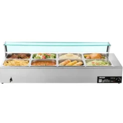 Matvärmare, Elektrisk rostfri stålångare 143x57x38,5 cm, Silver