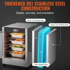 Matvärmare Hot Box, 4-vånings koncessionsvärmeskåp, med vattenbricka