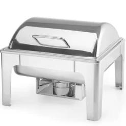 Matvärmare med ljuspasta, polerat stål GN 2/3