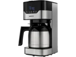 Kaffemaskiner & Espresso-MEDION MD 18458, Droppande kaffebryggare, 1,2 l, Malat kaffe, 900 W, Svart, Rostfritt stål