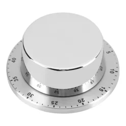 Äggklockor-Mekanisk kökstimer - Magnetisk bas, silver