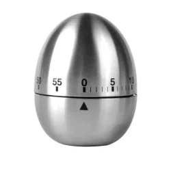 Äggklockor-Mekanisk kökstimer äggklocka rostfritt stål Silver