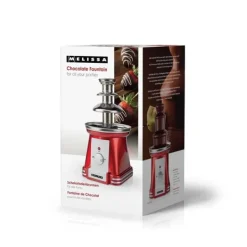 MELISSA Chokladfontän | 90 B | 32 cm | 3 metallnivåer | Röd / Vit