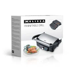 Grillar-MELISSA Panini / bordsgrill 1600W Svart / Rostfritt stål topphölje