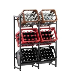 Metall flaskställ CLP Lennert Crate Hållare - Svart - XL