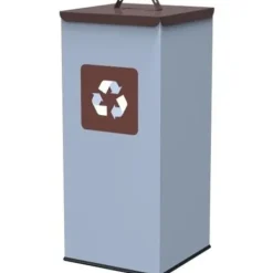 Metallavfallssorteringskärl 30x30x70cm 60L BIO - brunt lock