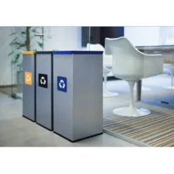 Metallavfallssorteringskärl 30x30x70cm 60L BIO - brunt lock