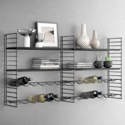 Metaltex Vinställ 25x3x68 cm Svart