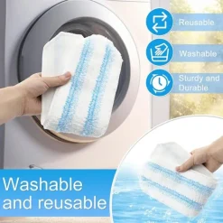 Rengöringsutrustning-Mikrofibermoppdynor - 3-pack, kompatibla med Vileda H2Pro & O-Cedar H2Pro, för effektiv rengöring