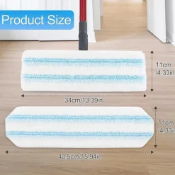 Rengöringsutrustning-Mikrofibermoppdynor - 3-pack, kompatibla med Vileda H2Pro & O-Cedar H2Pro, för effektiv rengöring