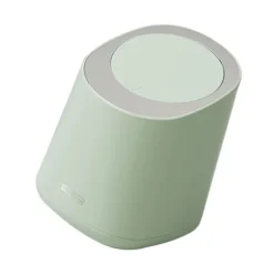 Mini Bänkskiva soptunna Liten Plast Bänkskiva Papperskorg Avfallsdunk med presstyp Lock för badrum Sovrum Vardagsrum Sminkbord Morino Green