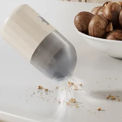 Handdammsugare-Mini Dammsugare för Skrivbordet - Hög Sugkraft, Portabel Smuldammsugare, Kompatibel med Datorer och Bilar