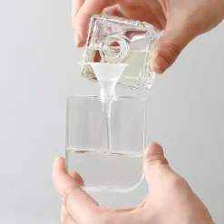 Mini tratt klar bred mun plast multifunktionsdiskmaskin säker liten tratt för laboratorieflaska parfym kryddpulver